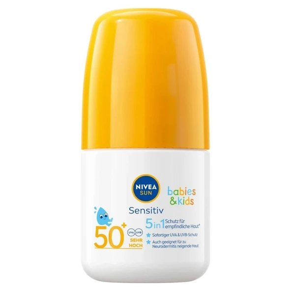 Nivea Sun Kids Hassas Koruma Güneş Koruyucu Roll-on SPF50 50ml ürün görseli 1