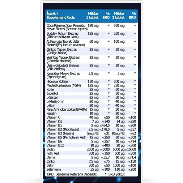 Eeose Collagen 45 Tablet ( Erkekler İçin ) - Resim 4