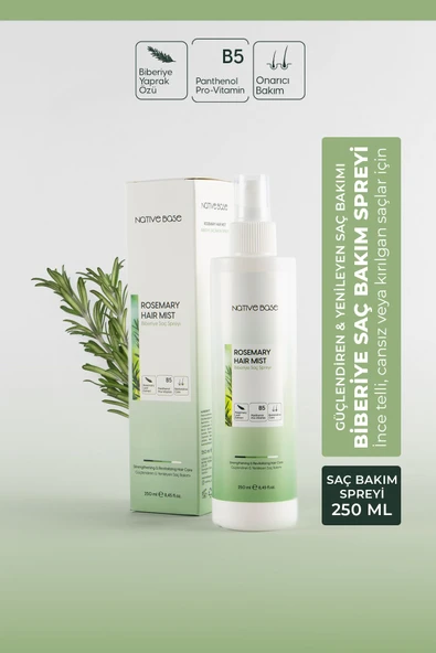 Biberiye Suyu Spreyi %96 Doğal İçeriğiyle Dökülme Karşıtı ve Hızlı Saç Uzamasını Destekleyici 250 Ml ürün görseli 1