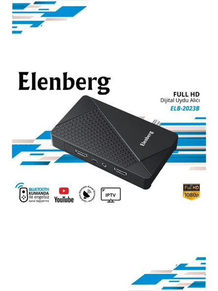 Elenberg Internet Tv Destekli Bluetooth Kumandalı Full Hd Uydu Alıcı ürün görseli 1