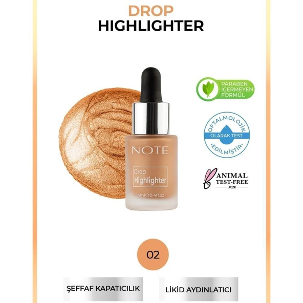 Note Drop Highlighter Likit Aydınlatıcı 02 Charming Desert ürün görseli 1
