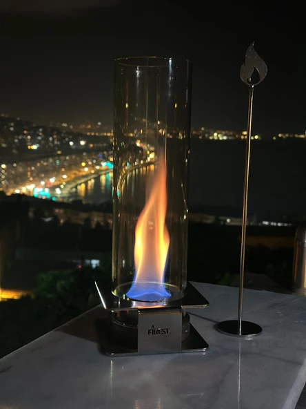 Firest - Masaüstü Şömine, Biyoetanol Şömine, Mini Şömine, Borosilikat Cam Boru Şömine ürün görseli 1