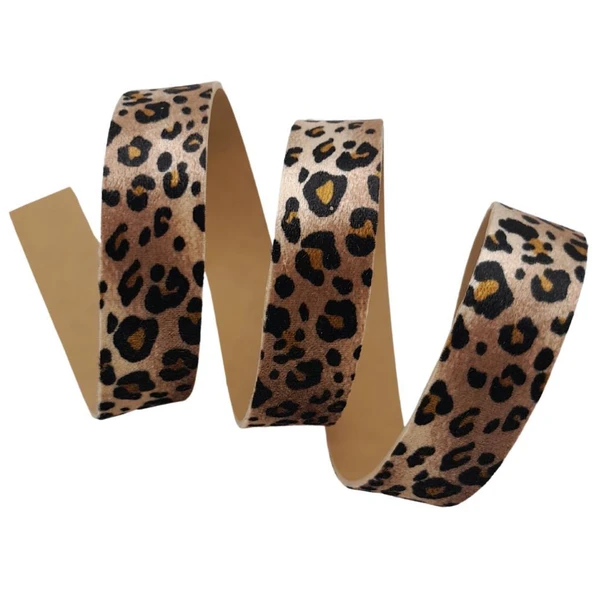 Çanta Aksesuar 3 cm Şerit Suni Deri Leopar Desen 1 metre ürün görseli 1