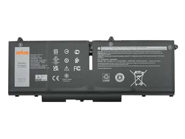 RETRO Dell Latitude 5530, 07KRV Notebook Bataryasi - Ver.1 - 4 Cell ürün görseli 1