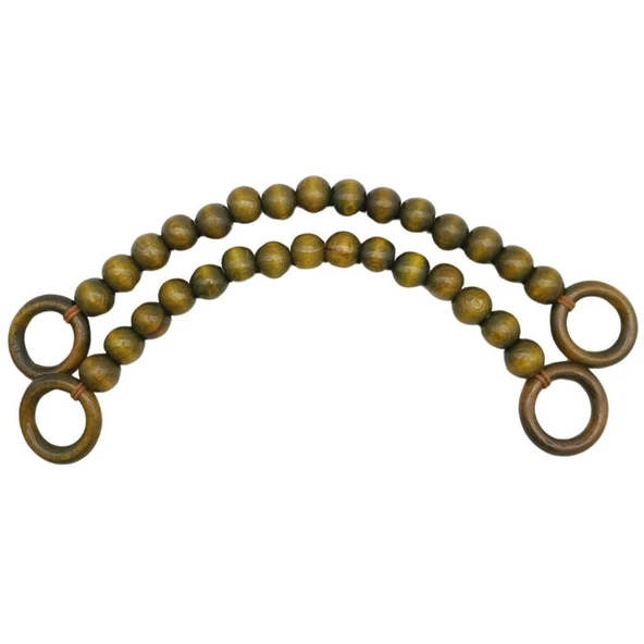 Çanta Aksesuar 20 mm Ahşap Boncuklu 37 cm Zeytin Yeşili Renk Çanta Sapı ürün görseli 1