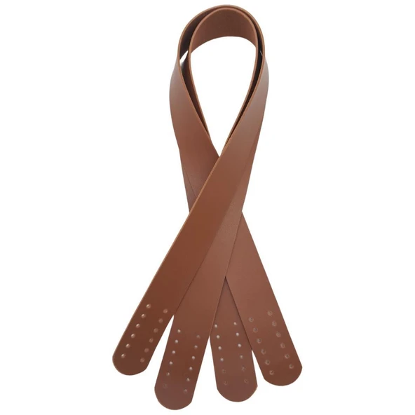Çanta Aksesuar 60x3 cm Suni Deri Taba Renk Çift Sap ürün görseli 1