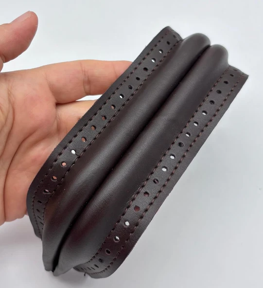 Çanta Aksesuar 16 cm Suni Derili Kahve Renk Gizli Çanta Bursu ürün görseli 1