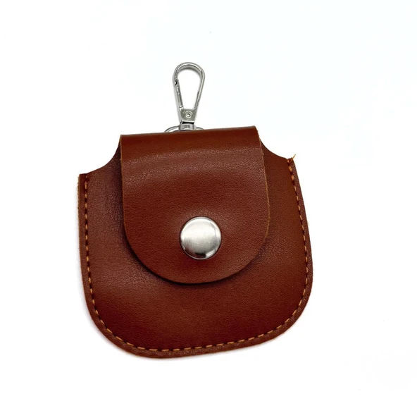Çanta Aksesuar 8.5x8 cm cm Taba Renk Kancalı Suni Deri Cep ürün görseli 1