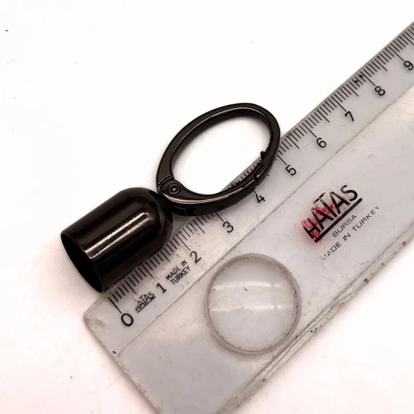 Çanta Aksesuar 14 mm Füme  Renk Oval Halkalı Kancalı Kovan 1 Adet ürün görseli 1