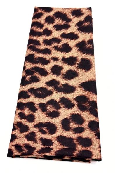 Çanta Aksesuar 120X50 cm Leopar Renk Pamuklu Saten Astarlık Kumaş ürün görseli 1
