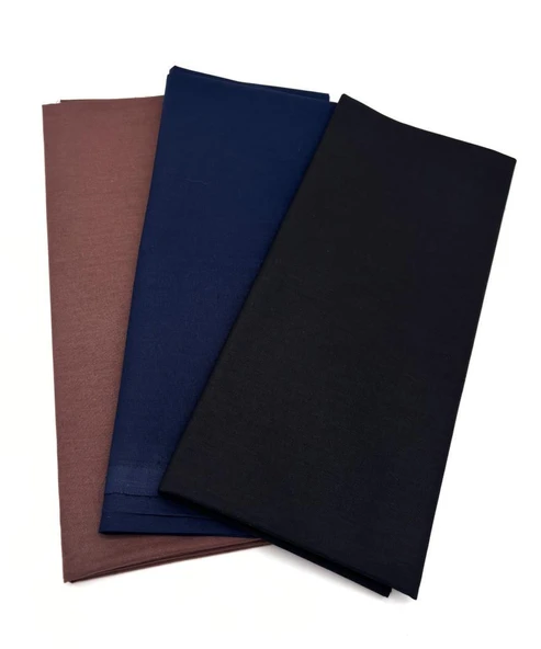 Çanta Aksesuar 120x50  cm Pamuklu Astarlık Kumaş Seti (Lacivert, Siyah, Koyu Kahve) ürün görseli 1