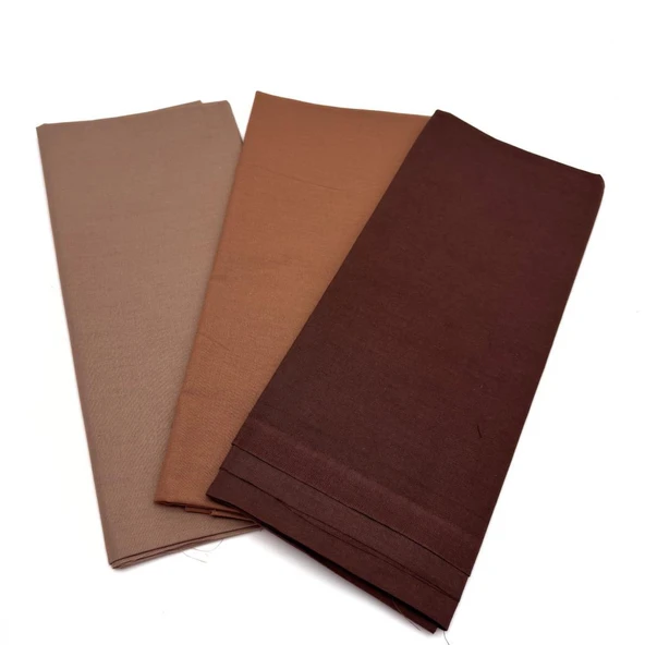 Çanta Aksesuar 120x50  cm Pamuklu Astarlık Kumaş Seti (Koyu Kahve, Açık Kahve, Sütlü Kahve) ürün görseli 1