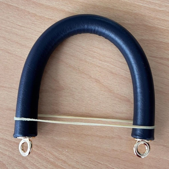 Çanta Aksesuar 27 cm Rulo Model Suni Deri Lacivert Çanta Sapı Light Gold Metalli ürün görseli 1