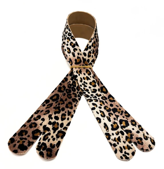 Çanta Aksesuar 60x3 cm Suni Deri Leopar Renk Çift Çanta Sapı ürün görseli 1