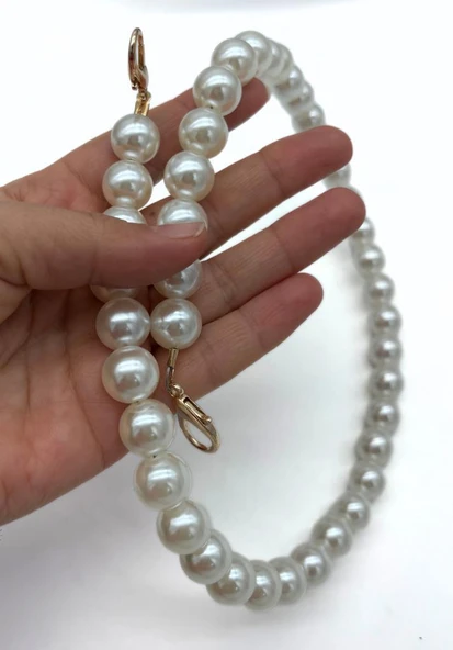 Çanta Aksesuar 60 cm İncili Çanta Sapı, İncili Çanta Kulpu, İncili Zincir ürün görseli 1