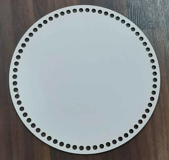 Çanta Aksesuar Ahşap, Beyaz 30 Cm Çapında Plaka ürün görseli 1
