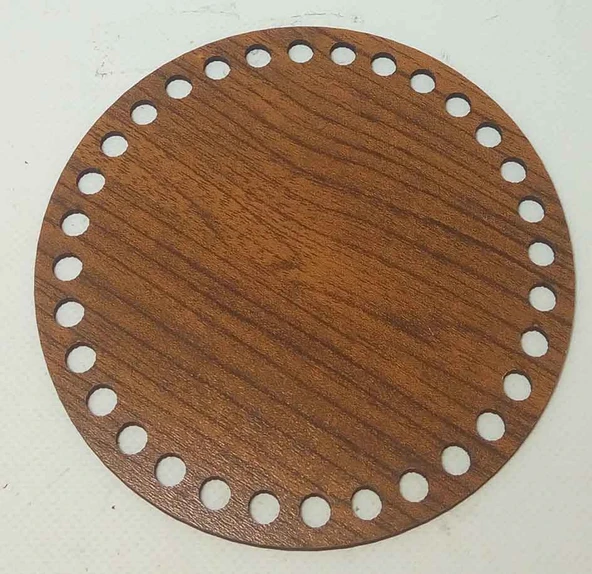 Çanta Aksesuar Ahşap 15 Cm Çapında Plaka ürün görseli 1