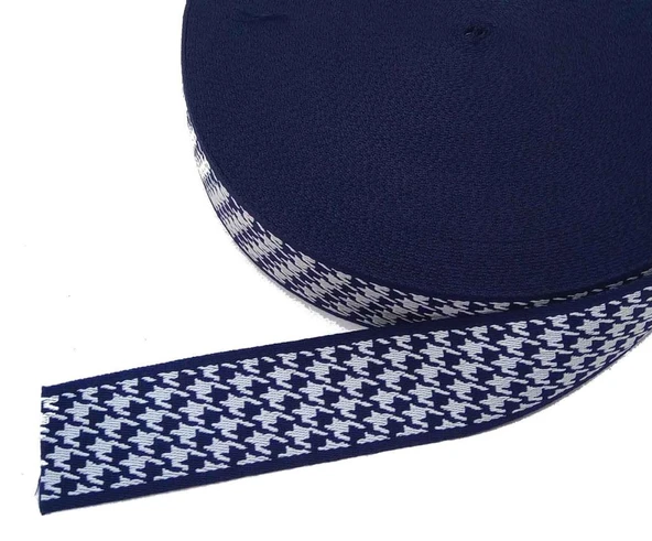 Çanta Aksesuar 5 Cm Kazayağı Desenli Lacivert Polyester Kolon ürün görseli 1