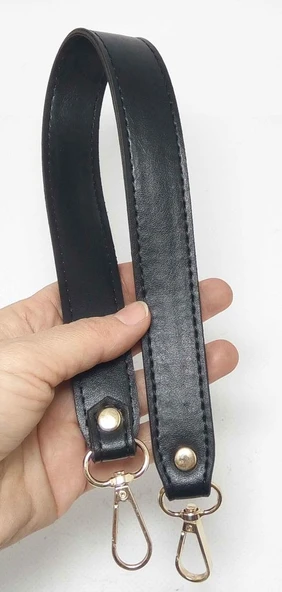 Çanta Aksesuar Siyah Renk 42X2.5 Cm Kancalı Sap ürün görseli 1