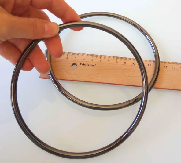 Çanta Aksesuar 13 Cm Füme Renk Metal Çanta Sapı ürün görseli 1