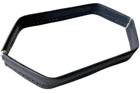 Çanta Aksesuar Gri Renk Derili Metal Çanta Ağzı 33 Cm ürün görseli 1