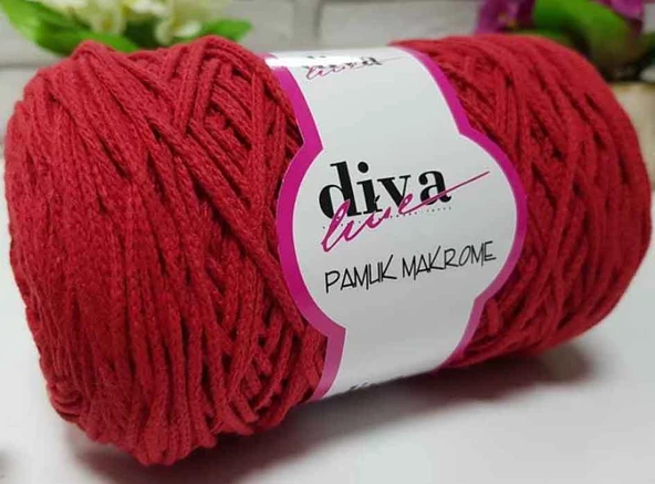 Çanta Aksesuar Diva Pamuk Makrome Kırmızı (Kalın) ürün görseli 1