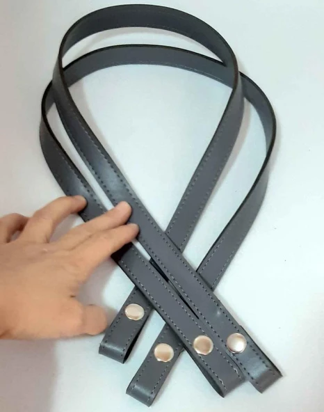 Çanta Aksesuar Gri Renkli, Çıtçıtlı Çanta Sapı ürün görseli 1