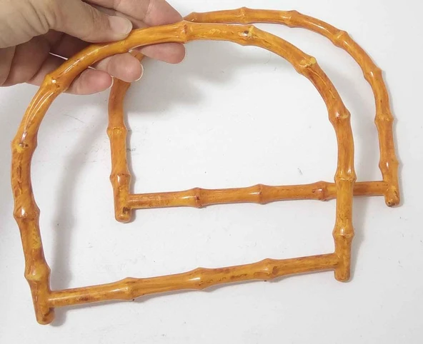 Çanta Aksesuar Bambu Görünümlü Plastik Çanta Sapı ürün görseli 1