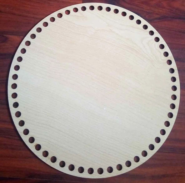 Çanta Aksesuar Ahşap 25 Cm Çapında Plaka ürün görseli 1