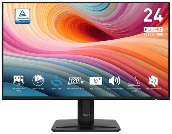 MSI 23.8 PRO MP242A E2 1920x1080 FHD 16:9 FLAT IPS 120HZ 1MS ADAPTIVE-SYNC MONITOR ürün görseli 1