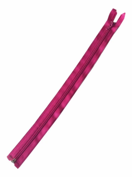 Çanta Aksesuar Koyu Fuşya Renk 40 Cm Plastik Diş Fermuar Fd12 ürün görseli 1