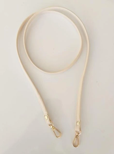 Çanta Aksesuar Spagetti Model Çanta Sapı Krem Renk Light Gold Metal ürün görseli 1