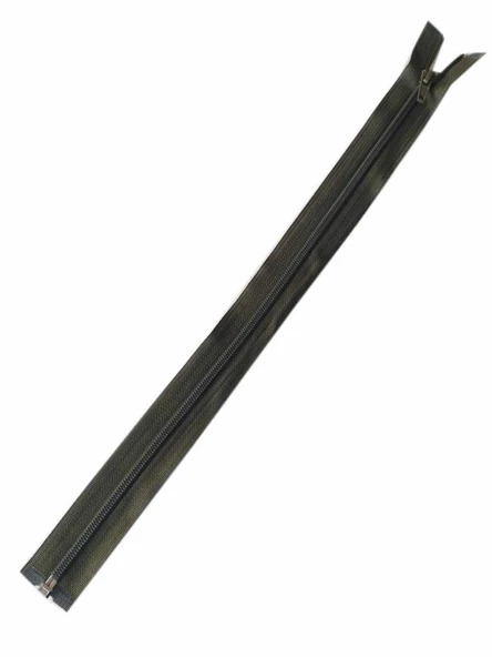 Çanta Aksesuar Haki Renk 40 Cm Plastik Diş Fermuar Fd9 ürün görseli 1