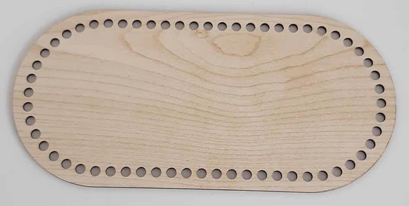 Çanta Aksesuar Ahşap 30X12 Cm Oval Çanta Tabanı (Açık Renk) ürün görseli 1