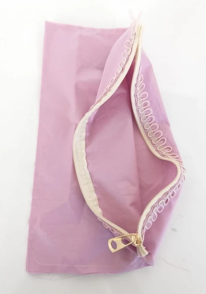 Çanta Aksesuar 20X30 Cm, Dikilmiş Halde, Fermuarlı Astar Lila ürün görseli 1