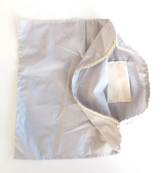 Çanta Aksesuar Fermuarsız 38X38 Cm Dikilmiş Astar Açık Gri ürün görseli 1