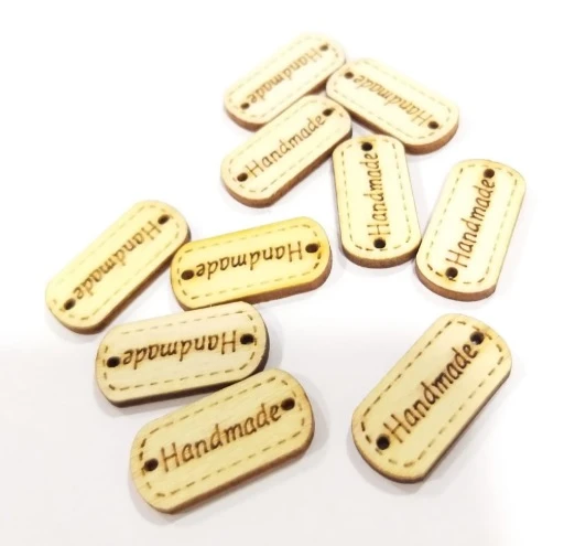 Çanta Aksesuar 1.1X2.3 Cm Cm Ahşap Etiket 1 Adet No:2 ürün görseli 1