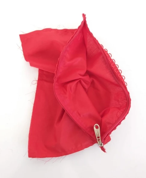 Çanta Aksesuar 20X30 Cm, Dikilmiş Halde, Fermuarlı Astar Kırmızı ürün görseli 1
