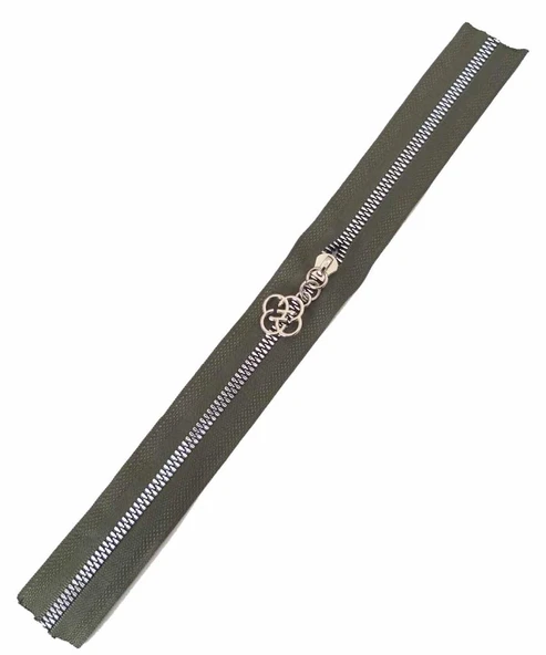 Çanta Aksesuar Başlıklı Fermuar 30 Cm Gümüş Metal Haki ürün görseli 1