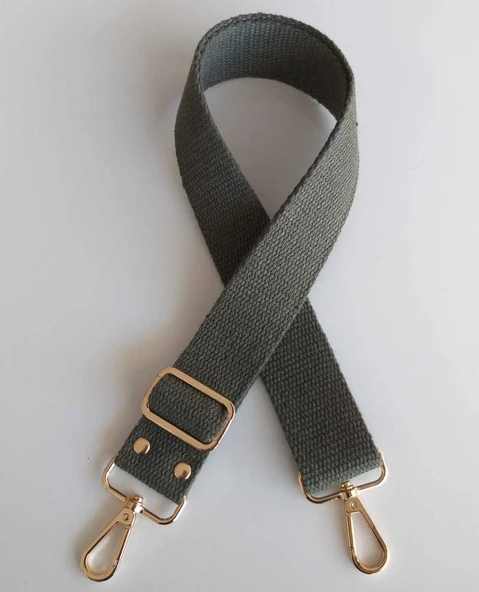 Çanta Aksesuar Pamuklu Kolon 120X4 Cm Light Gold Metal Haki ürün görseli 1
