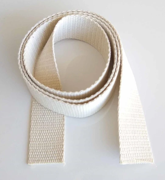 Çanta Aksesuar 4 Cm Pamuklu Kolon 2 Metre Krem Renk ürün görseli 1