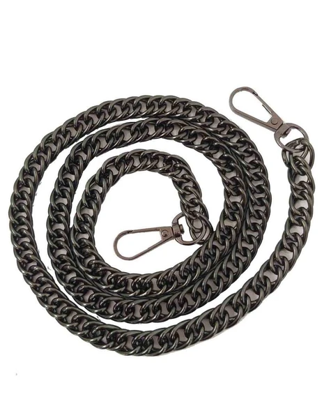 Çanta Aksesuar Çift Halkalı Füme Renk Çanta Zinciri Kancalı (100 Cm) ürün görseli 1