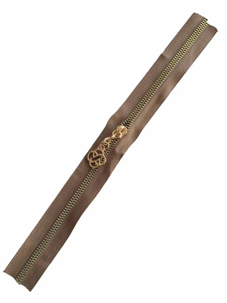 Çanta Aksesuar Başlıklı Fermuar 30 Cm Light Gold Metal Vizon ürün görseli 1