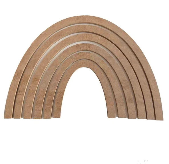 Çanta Aksesuar 6Lı Gökkuşağı Mdf ürün görseli 1