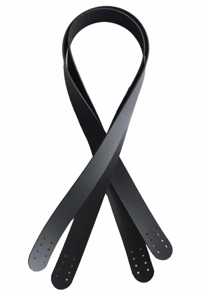Çanta Aksesuar 70X2.4 Cm, Tek Kat Suni Deri Siyah Renk Çift Sap ürün görseli 1
