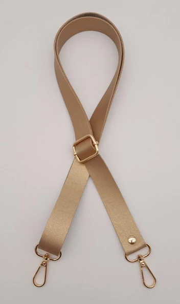 Çanta Aksesuar Suni Deri Ayarlı Çanta Sapı 120X2.4 Cm Gold Renk Gold Metal ürün görseli 1