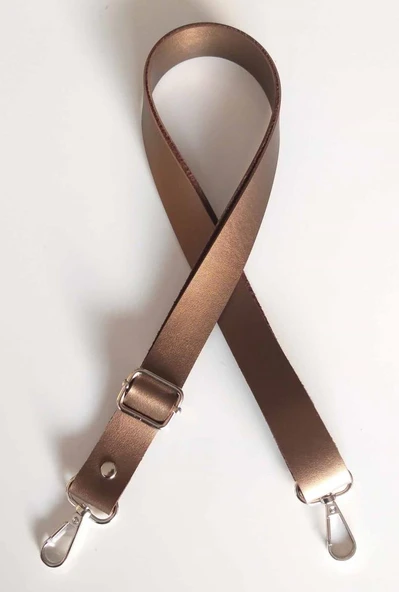 Çanta Aksesuar Tek Kat Suni Deri Ayarlı Çanta Sapı 120X2.4 Cm Bakır Renk ürün görseli 1