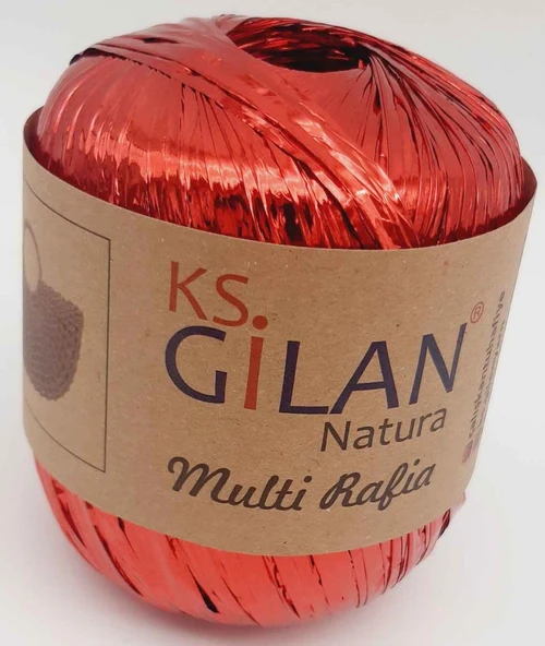 Çanta Aksesuar Parlak Rafya Kırmızı Renk No:2 ürün görseli 1