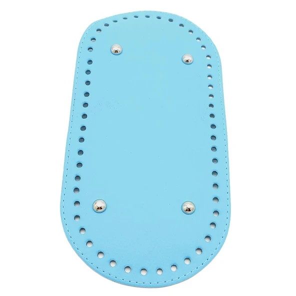 Çanta Aksesuar Suni Deri Turkuaz Renk 25X12 cm Oval Çanta Tabanı ürün görseli 1