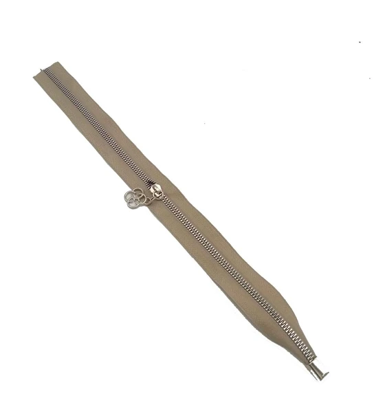 Çanta Aksesuar Tek Stoplu 45 Cm Fermuar Gümüş Metal Bej Renk ürün görseli 1